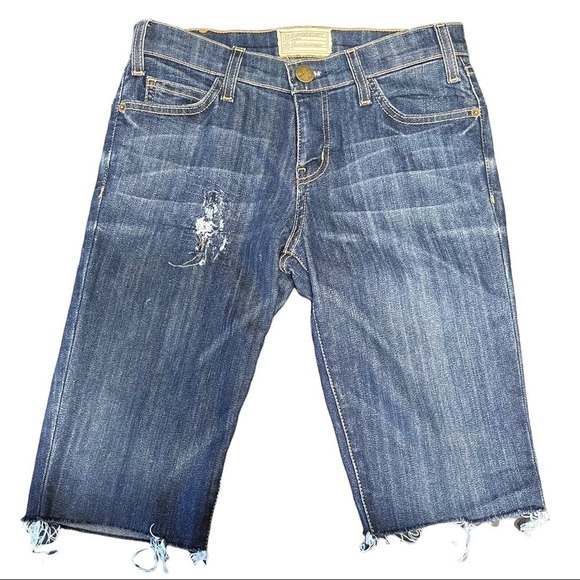 Current Elliot Voyage Cut Off Bermuda Length Denim Shorts Women's 25 - Picture 1 of 8